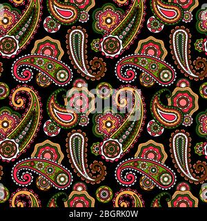 Paisley-Muster. Vektor Blume nahtlose Muster Element Stock Vektor