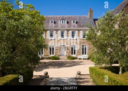 Les AuGres Manor, ehemaliges Zuhause von Gerald Durrell Gründer des Jersey Zoo und Durrell Wildlife Conservation Trust auf den Kanalinseln Stockfoto