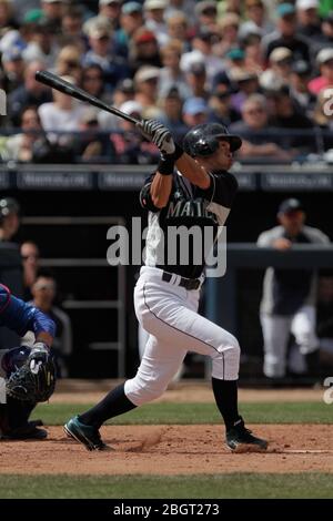 Ichiro Suzuki de Marineros de Seattle . .?..El equipo de ligas mayores de Cachorros de Chicago vencio 12 carreras por 7 a Marineros de Seattle.en el s Stockfoto