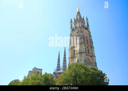 Schöne Kathedrale St. Andre, aus dem 12. Und 14. Jahrhundert & ist ein UNESCO-Weltkulturerbe, im Zentrum der Stadt, Bordeaux, Frankreich. Stockfoto