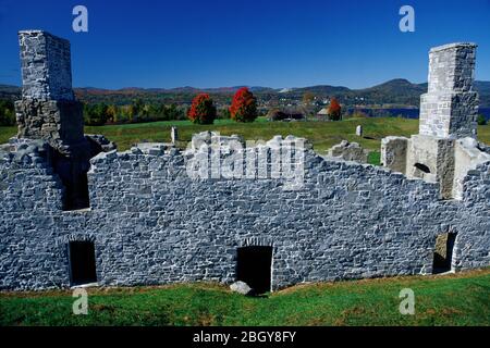 His Majesty's Fort of Crown Point, Crown Point State Historic Site, Adirondack Park, New York Stockfoto