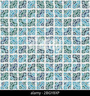 Nahtlose trendige Doodle Geo Kachel Muster Stock Vektor