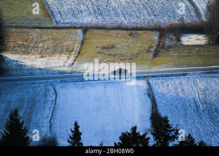 Typischer Hinterhof in österreich Stockfoto