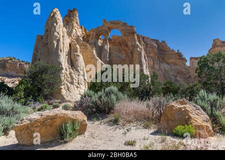 Die Grosvenor Arch Felsformation in Grand Staircase Escalante National parken Stockfoto