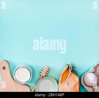 Backzutaten Hintergrund. Stockfoto