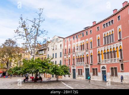 Palazzo Soranzo, Campo San Polo, San Polo, Venedig, Italien Stockfoto