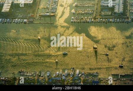 , Becken D der Marina del Rey in Los Angeles, 20.03.2016, Luftaufnahme, USA, Kalifornien, Marina del Rey Stockfoto