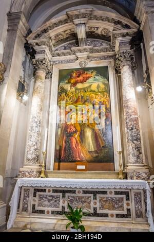Sant Orsola e le 11,000 Vergini, Gemälde von Tintoretto, Chiesa di San Lazzaro dei Mendicanti, Castello, Venedig, Italien Stockfoto