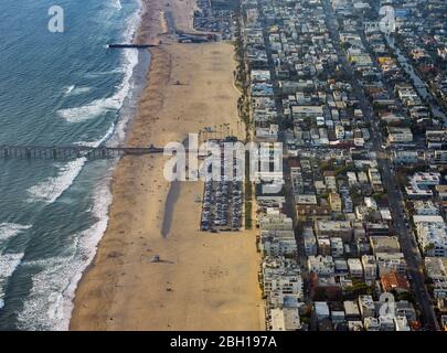 , Venice Beach in Los Angeles, 20.03.2016, Luftaufnahme, USA, Kalifornien, Los Angeles, Venedig Stockfoto