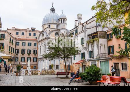 Campo Santa Maria Nova, Cannaregio, Venedig, Italien Stockfoto