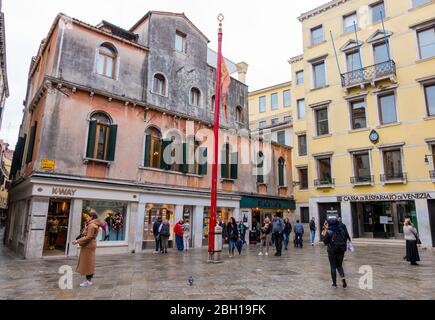 Campo San Luca, San Marco, Venedig, Italien Stockfoto