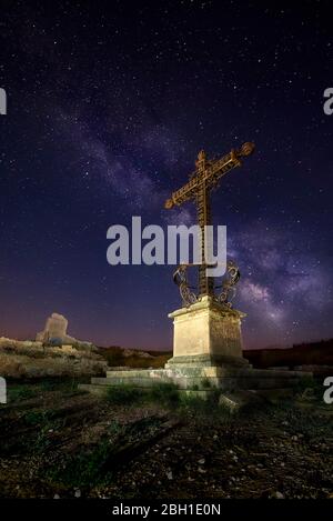 Belchite alte verlassene Stadt in Zaragoza (Spanien) Stockfoto