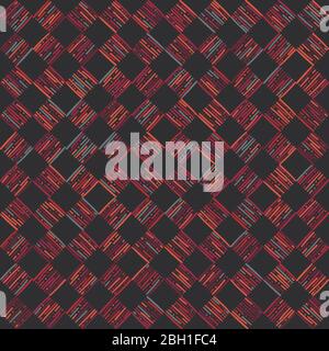 Nahtlose trendige Doodle Geo Kachel Muster Stock Vektor