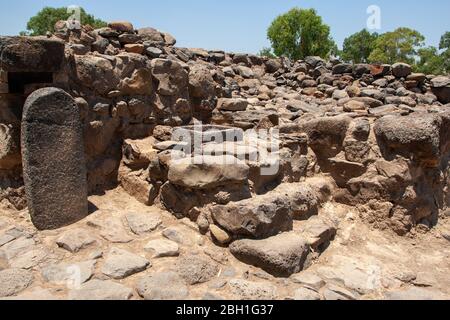 Archäologische Stätte der biblischen Stadt Bethsaida, zerstört von den Assyrern in 732 v. Chr. See von Galiläa. Israel. Bekannt als der Geburtsort von drei Stockfoto