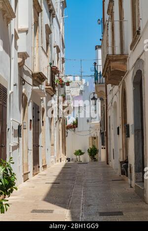 Gasse. Martina Franca. Puglia. Italien. Stockfoto