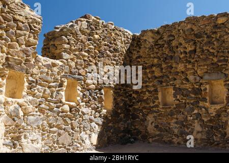 Die Stelle der ehemaligen Inka-Zitadelle in Ollantaytambo Stockfoto