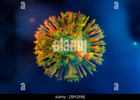 3D-Darstellung eines Corona-Virus Stockfoto