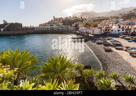 Portugal, Madeira, Camara de Lobos, Küstenstadt im Sommer Stockfoto