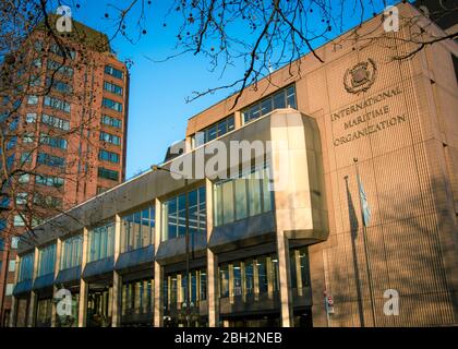 LONDON - International Maritime Organization Exterior - ein Gebäude der Vereinten Nationen Hauptsitz Stockfoto