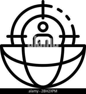 Konferenz Headhunter Ziel-Symbol, Outline-Stil Stock Vektor