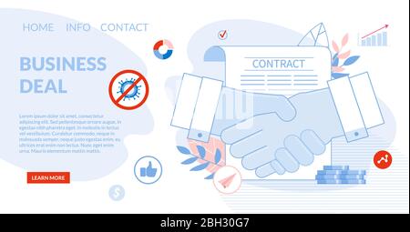 Zielseite Für Die Zusammenarbeit Im Geschäftsbereich Stock Vektor