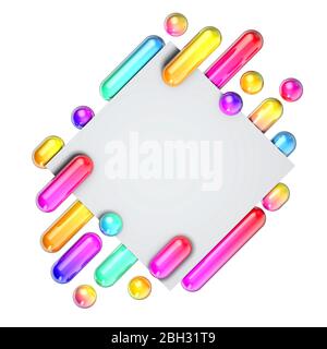 60 Prozent rote Werbeaktion Verkauf Zeichen. 3D-Rendern Stockfoto