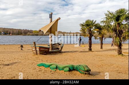 Das Piratenschiff am Ruislip Lido UK Stockfoto