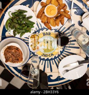 Jai-Ca Tapas Bar, Tapas, Barcelona, Catalunia, spanien, Stockfoto