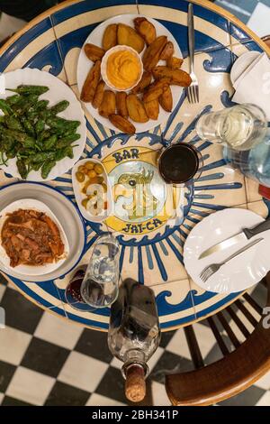 Jai-Ca Tapas Bar, Tapas, Barcelona, Catalunia, spanien, Stockfoto