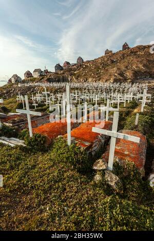 Friedhof in Upernavik (Grönland) Stockfoto