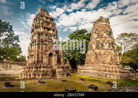 Wat Mahatat, Ayutthaya Park, UNESCO, Ayutthaya, Thailand, Stockfoto