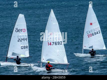 Segeln Dinghy Racing, East Lothian Yacht Club, North Berwick Stockfoto