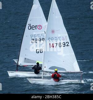 Segeln Dinghy Racing, East Lothian Yacht Club, North Berwick Stockfoto