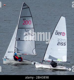 Segeln Dinghy Racing, East Lothian Yacht Club, North Berwick Stockfoto