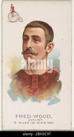 Fred Wood, Radler, von World's Champions, Serie 2 (N29) für Allen & amp; Ginter Zigaretten, 1888. Stockfoto