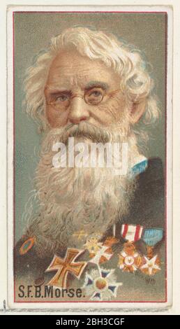 Samuel F. B. Morse, Druckbeispiel für das Erinnerungsalbum der Erfinder der Welt (A25) für Allen &amp; Ginter Cigarettes, 1888. Stockfoto