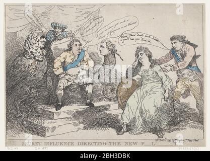 Secret Influence Diregeling the New P-l-t [Parlament], 18. Mai 1784. Stockfoto