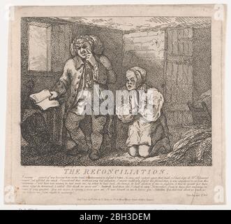 Die Versöhnung (malerische Schönheiten von Boswell, Teil der zweite), 20. Juni 1786. Stockfoto