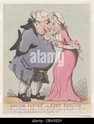 Doctor Convex and Lady Concave, 20. November 1802. Stockfoto