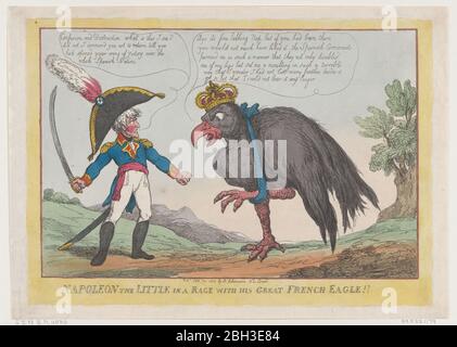 Napoleon der kleine in der Wut mit seinem großen französischen Adler!!, 20. September 1808. Stockfoto