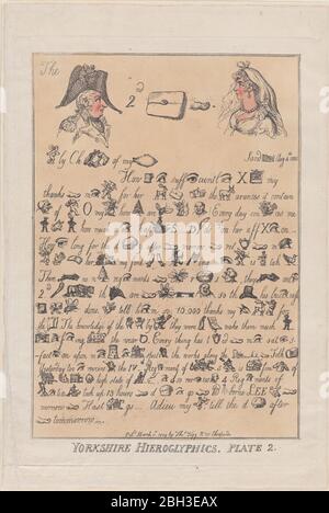 Yorkshire Hieroglyphen, Platte 2, 11. März 1809. Stockfoto