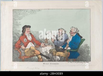 Geldverleiher, 8. November 1784. Stockfoto