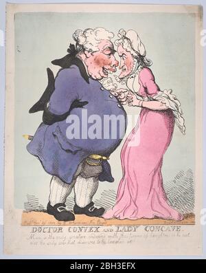 Doctor Convex and Lady Concave, 20. November 1802. Stockfoto