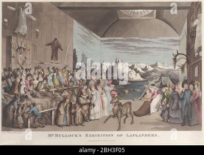 Mr. Bullocks Ausstellung der Laplanders, 8. Februar 1822. Stockfoto