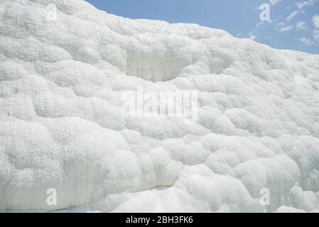 Türkei Pamukkale, in seiner jetzigen Form ohne Photoshop mit Details und Ansichten Stockfoto