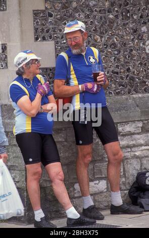 7. Juli 1994 Portsmouth nach Portsmouth 187km Etappe der Tour de France durch Winchester in Großbritannien Stockfoto