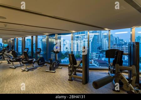 Fitnesscenter, Health Club des Hyatt Regency Hotels in Bangkok, Thailand Stockfoto