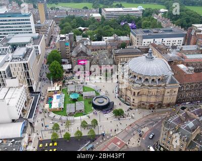 Luftaufnahme der Innenstadt von Edinburgh Altstadt Stockfoto