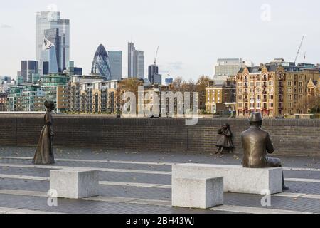 DR Salters Daydream-Skulpturen von Diane Gorvin in Bermondsey, London England Großbritannien Stockfoto