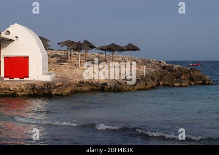 Binibèquer, Binibeca. Fischerdorf und Strand. Menorca, Spanien Stockfoto